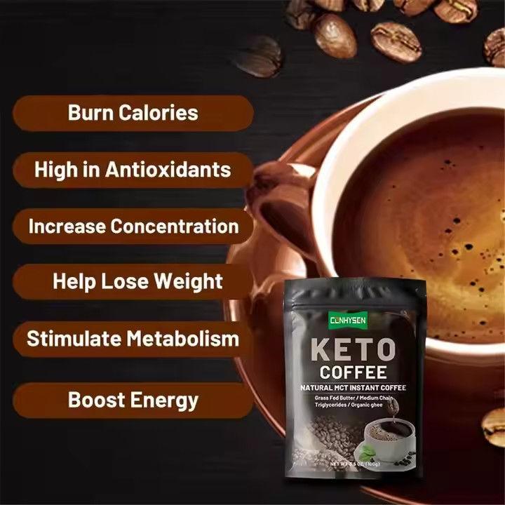 Private Label Keto Schlankheitsmittel Kaffee Gewichtsverlust Diätkontrolle MCT Mahlzeitenersatz Nahrung Instant