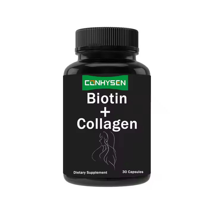 OEM Pflanzenextrakt Kollagen Biotin Kapseln Keratin Ergänzung für gesundes Haar und Haut