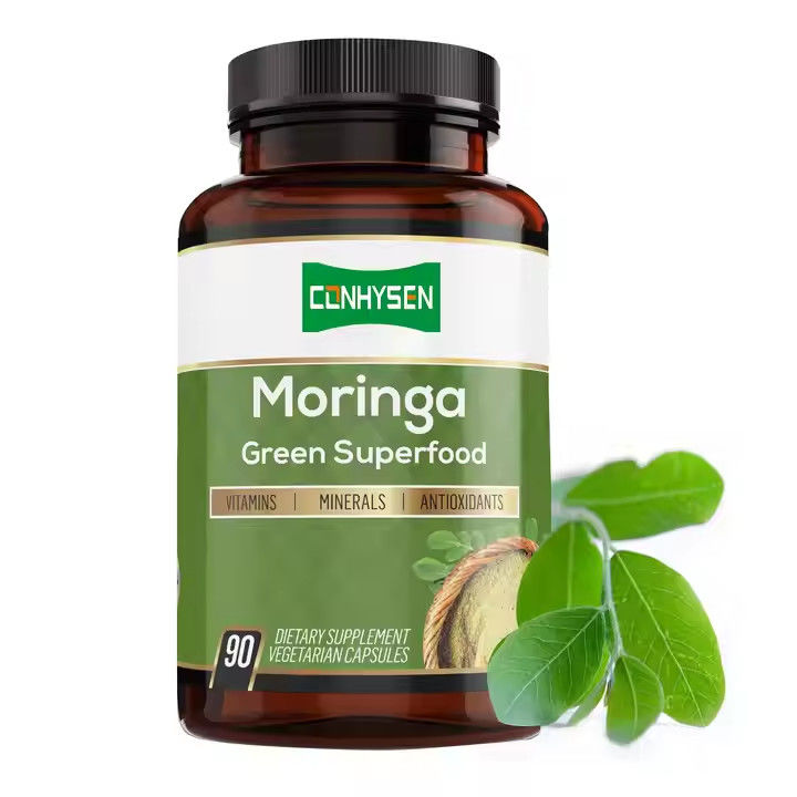 Maßgeschneiderter Geschmack reine organische Moringa Kapseln für Immunsystem & Energie Booster