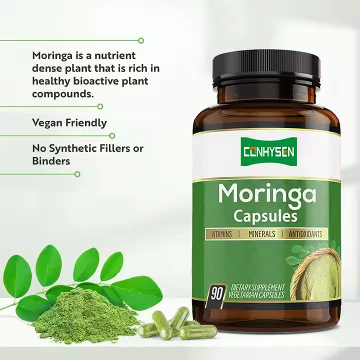 Maßgeschneiderter Geschmack reine organische Moringa Kapseln für Immunsystem & Energie Booster