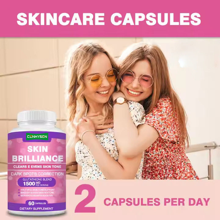 Skin Brilliance Kapseln zur Aufhellung von Hautflecken Unterstützung für dunkle Flecken Hautpflege Ergänzung 60 Kapseln