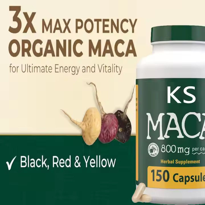 Maca-Wurzeln Kapseln Energie Immunförderung Mann Energie organische männliche Verbesserung Pillen