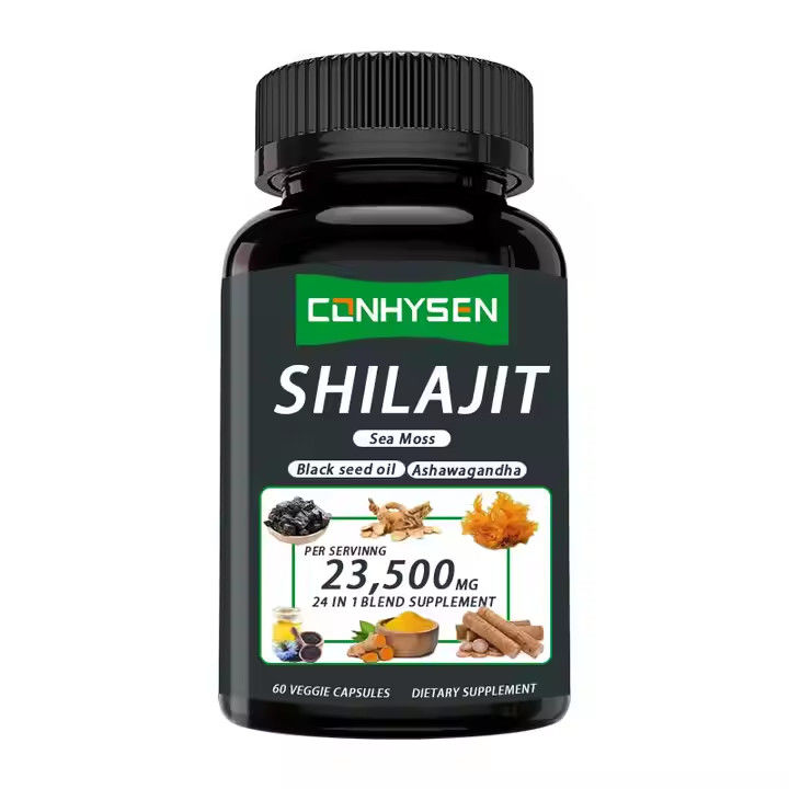 OEM Himalaya Shilajit Kapseln Fulvinsäure Mineralien Meeresmoos Säure Natürliche Mischung verbessert die Energie