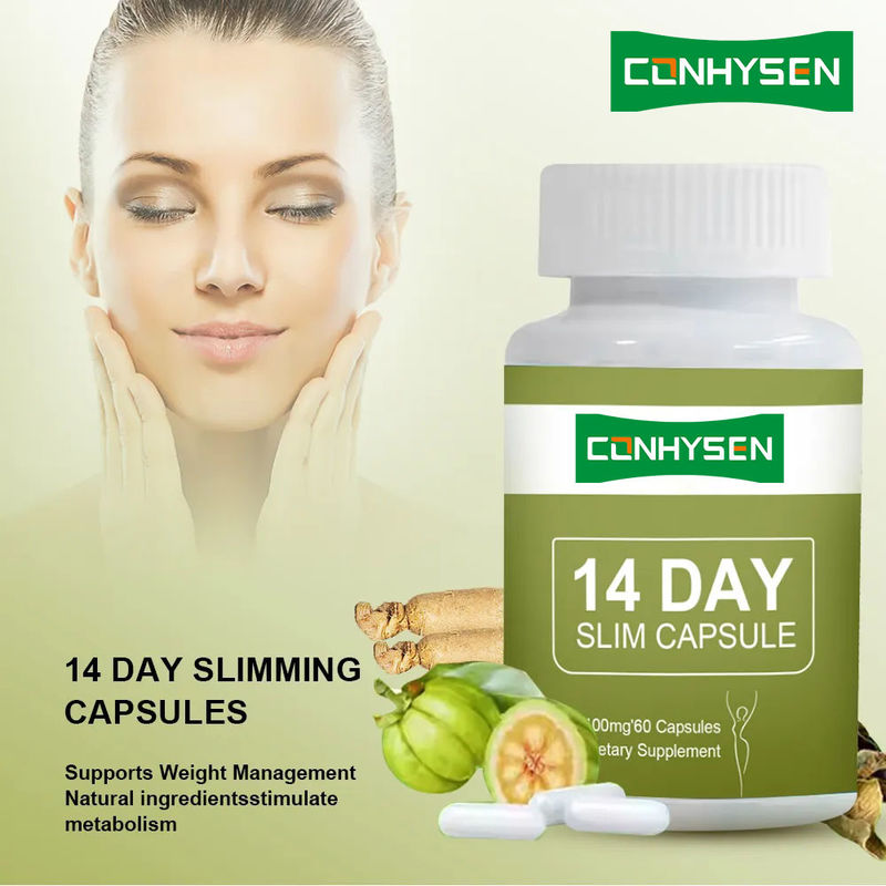 Private Label 14 Tage Abnehmen Kapseln Detox Schnell flacher Bauch mit Garcinia Cambogia Pillen