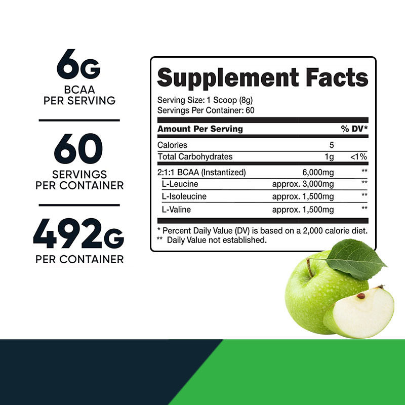 BCAA Pulver für Gesundheitswesen Sportnahrung unterstützt Muskelaufbau Energy Drink