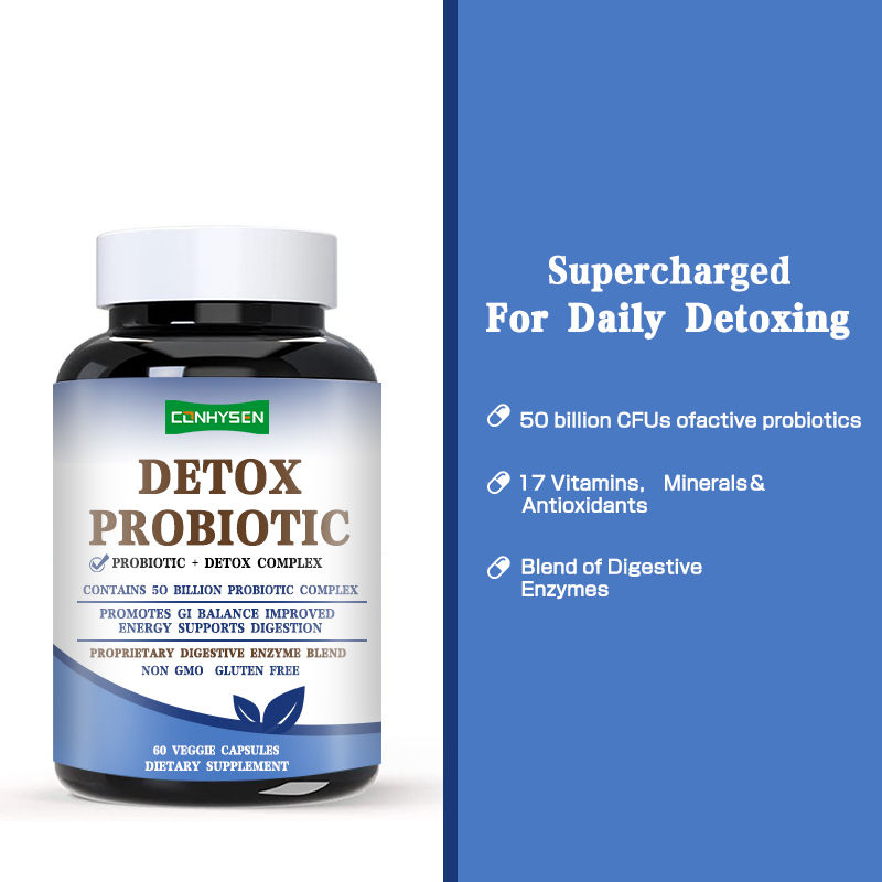 Premium Custom Detox Probiotika Kapseln verbessern die Energieniveaus Formuliert für Frauen und Männer