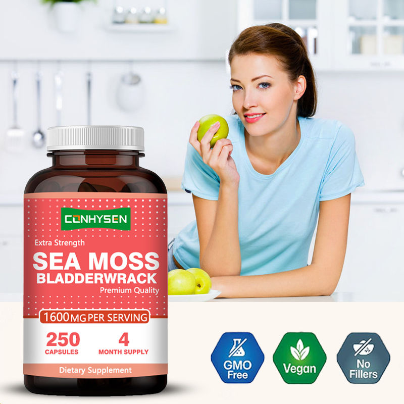 Großhandel Maßgeschneiderte Extra-Strength Sea Moss Kapseln für die allgemeine Unterstützung Nahrungsergänzung