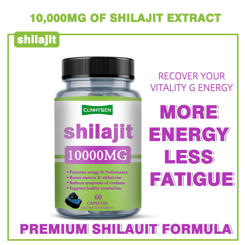 Private Label 1000mg Reine Shilajit Kapseln Gesundheitskapseln Fördert Energie und Leistung