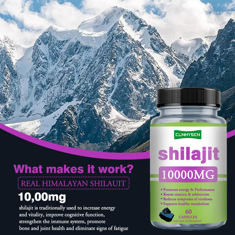 Private Label 1000mg Reine Shilajit Kapseln Gesundheitskapseln Fördert Energie und Leistung