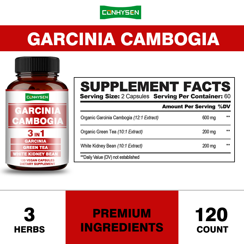 Hochwertige Garcinia Cambogia Kapseln 3-in-1 Schlankheitsmittel zur Unterstützung des Körpergleichgewichts