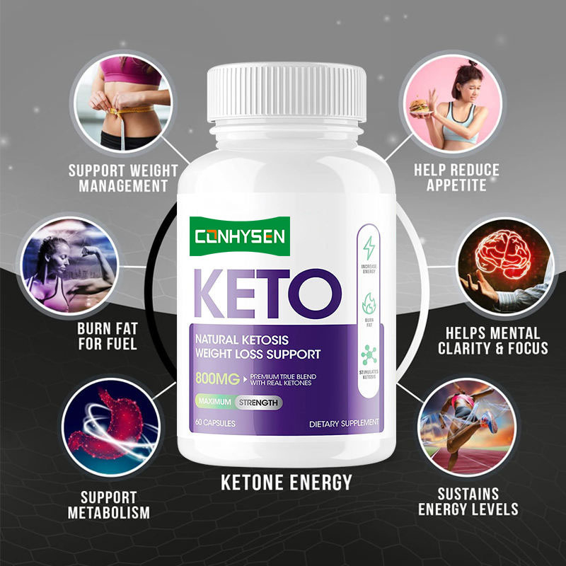 Großhandel Custom Keto Kapseln Unterstützung Gewichtsverlust für Erwachsene Keto Ergänzung Pillen