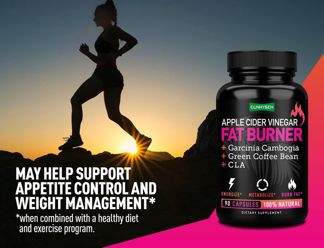 Apfelessig Fettverbrenner mit Garcinia Cambogia Grüner Kaffeebohnen Keto Paleo-freundlich Appetitkontrolle Stoffwechselunterstützung