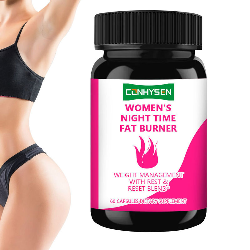 Private Label Damen Nachtzeit Fatburner Kapseln mit Vitamin D unterstützen die Verdauung & Muskelregeneration