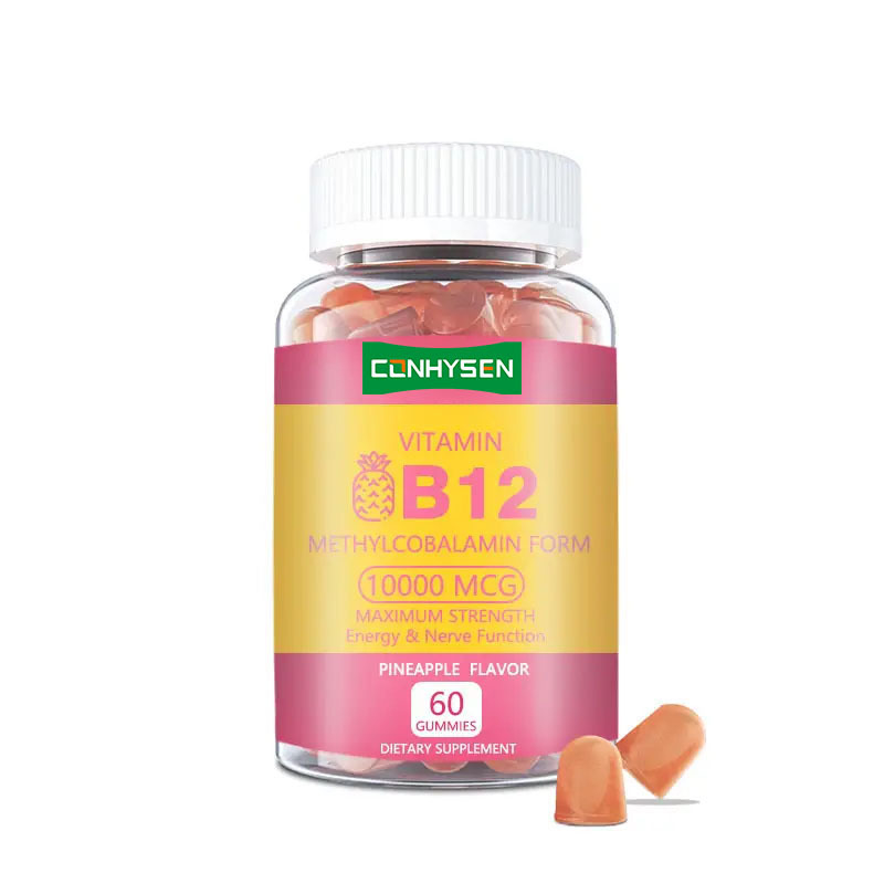 Private Label Vitamin B12 Kaugummi erhöht Energie fördert Herzgesundheit Aufrechterhaltung der allgemeinen Gesundheit Natürliche Versorgung