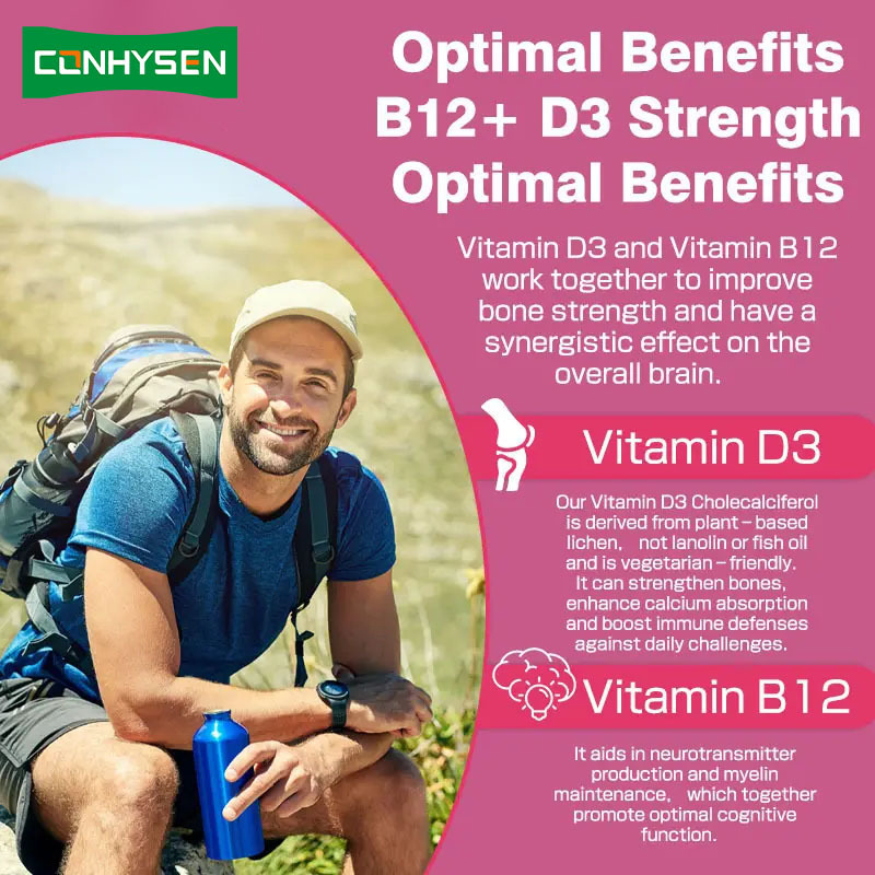 Private Label Vitamin B12 Kaugummi erhöht Energie fördert Herzgesundheit Aufrechterhaltung der allgemeinen Gesundheit Natürliche Versorgung