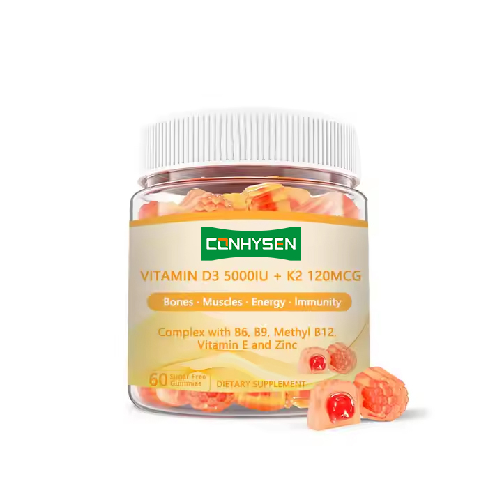 OEM ODM Complex Vitamin D3+K2 zuckerfreie Gummibärchen für Erwachsene, Immununterstützung Gummibärchen
