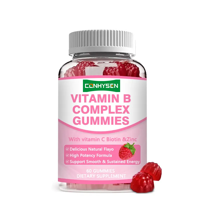 Vitamin-B-Komplex Gummies Hohe Potenz B12 für nachhaltige Energie Immunförderung Gesundheitspräparate