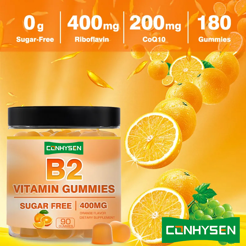 Premium Vitamin B2 Kaugummi mit CoQ10 steigert den Stoffwechsel, unterstützt das Nervensystem
