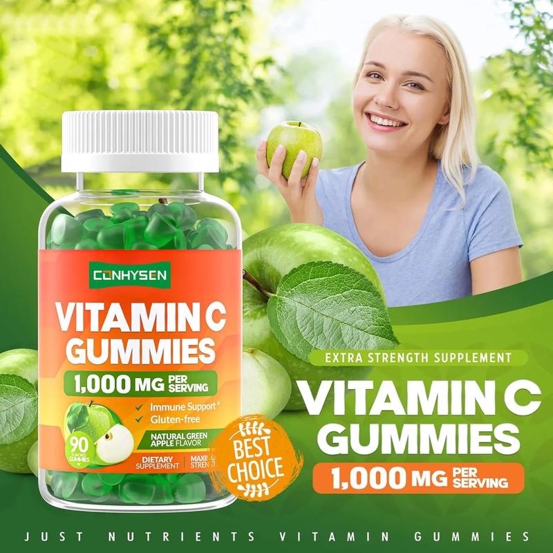 OEM Hautaufhellung Ergänzungsmittel für Erwachsene Vitamin C für Kinder 1000mg Vitamin C Gummibärchen