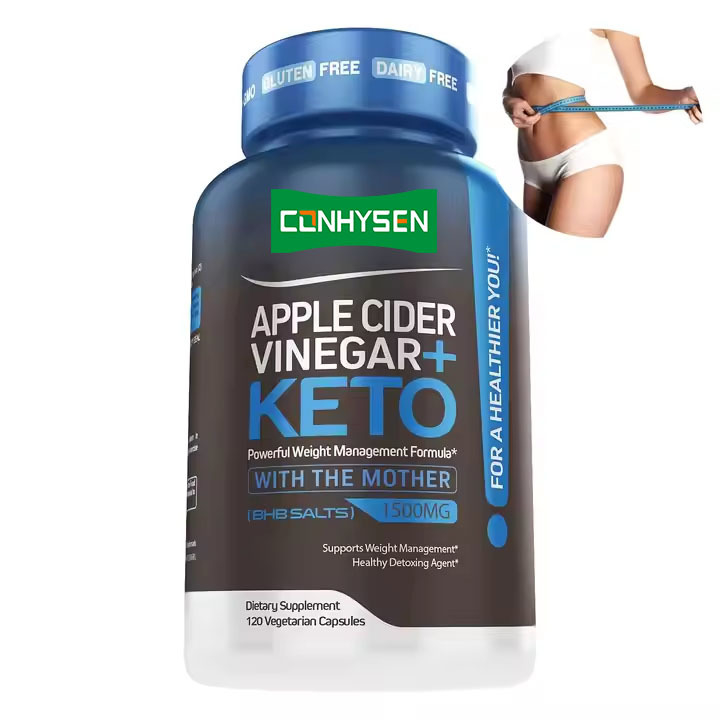 Private Label unterstützt Detoxifizierende Keton ACV Kapseln, fortschrittliche Gewichtsverlustpillen und Apfelessig Kapseln