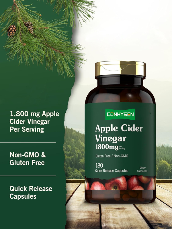 OEM Private Label Body Slimming ACV Pillen-Ergänzung mit Vitamin & Zink, organische Apfelessig-Kapseln