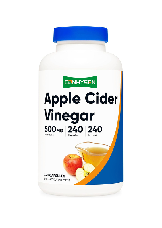 OEM Nahrungsergänzungsmittel Apfelessig Kapseln 500mg 240 Vegetarier Kapseln Naturvegetarier GMP Nicht-GVO Glutenfrei