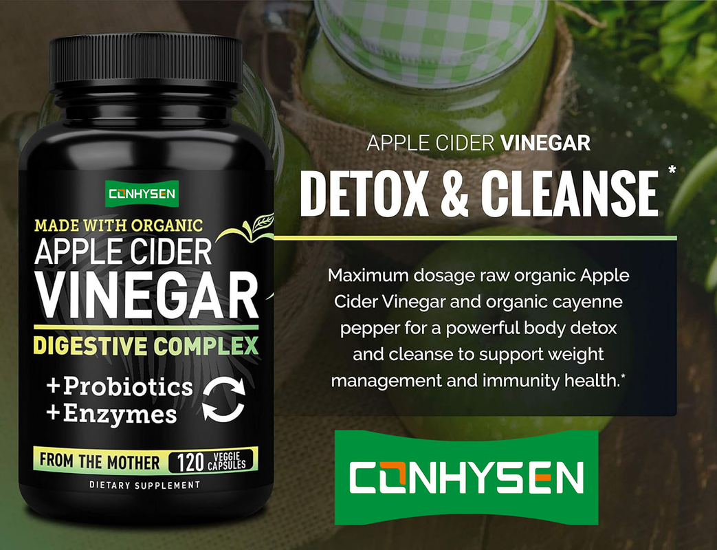 OEM/ODM Gewichtsverlust ACV Kapseln Apfelessig Kapseln Appetitzügler Apfelessig Vitaminenzymkapseln