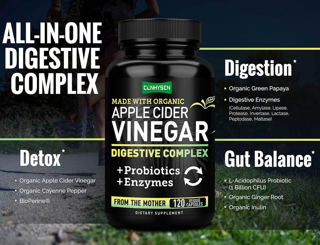 OEM/ODM Gewichtsverlust ACV Kapseln Apfelessig Kapseln Appetitzügler Apfelessig Vitaminenzymkapseln
