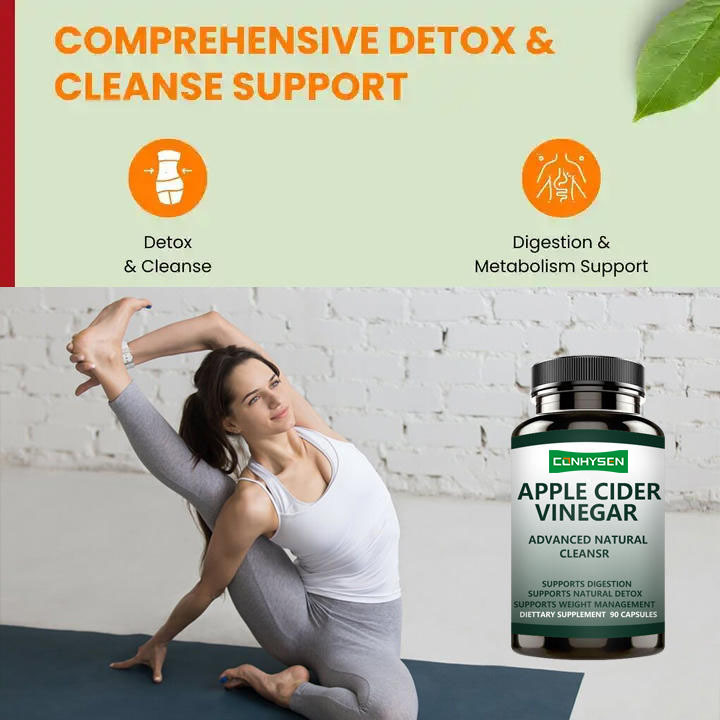 2025 OEM Custom Fat Burner Flat Belly Slim Apfelcider Essig Kapseln mit ACV unterstützt Gewichtsverlust für Frauen
