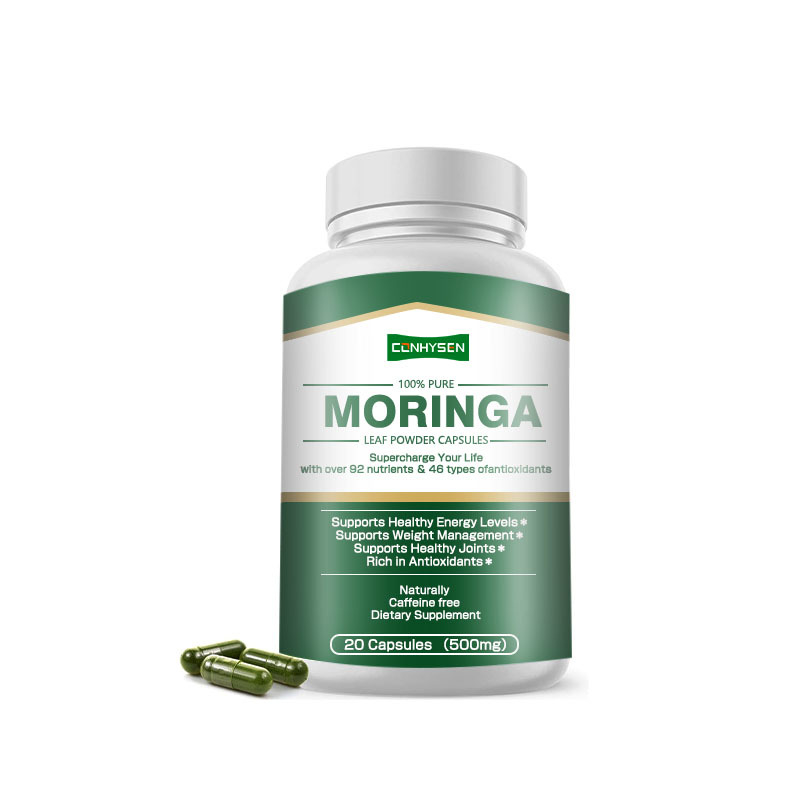 Custom Label Moringa Kapseln unterstützt Prostata gesund mit Blattpulver über 92 Nährstoffe