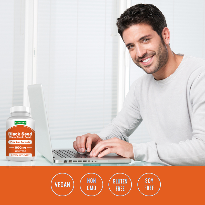 Schwarzkümmelöl Softgels 1000mg mit Omega-3 6 9 zur Unterstützung der Antioxidantien