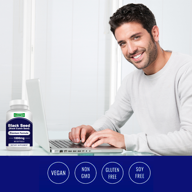 Schwarzkümmelöl Softgels 1000mg mit Omega-3 6 9 für die Gehirngesundheit