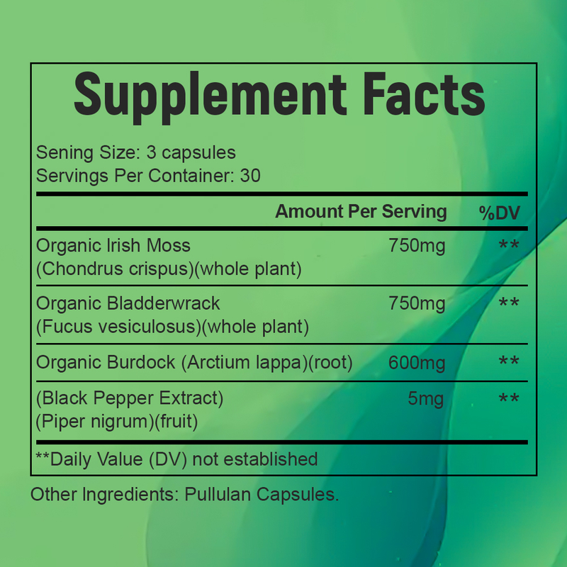 Natürliche Meeresmooskapseln mit individueller Marke