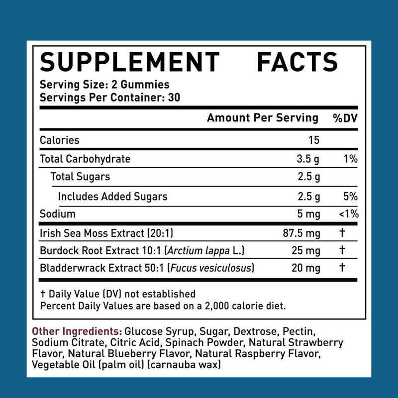 Biologische Gummibäume aus irischem Meeresmoos zur Reinigung und Entgiftung