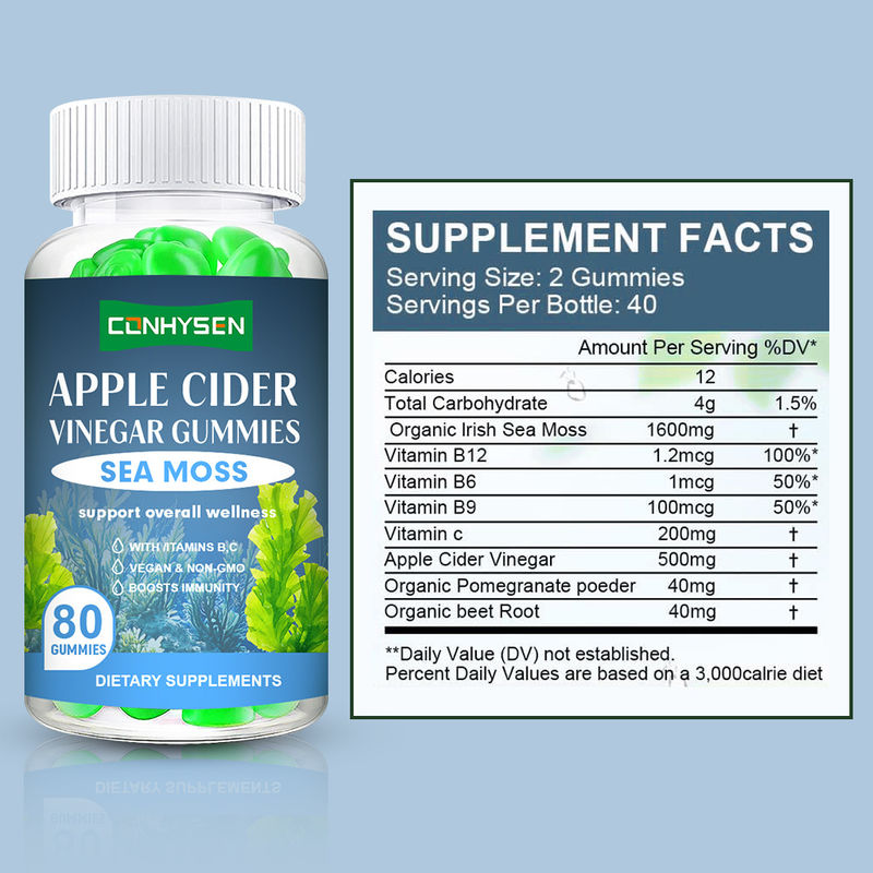 See Moss Gummis mit Vitamin B C Fabrik Großhandel unterstützt Energieauffüllung