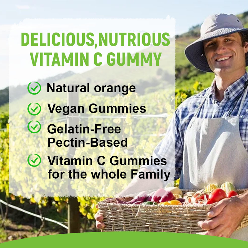 Vitamin C Gummies Natürliche Orange Geschmack Fabrik Großhandel Herz Energie Unterstützung