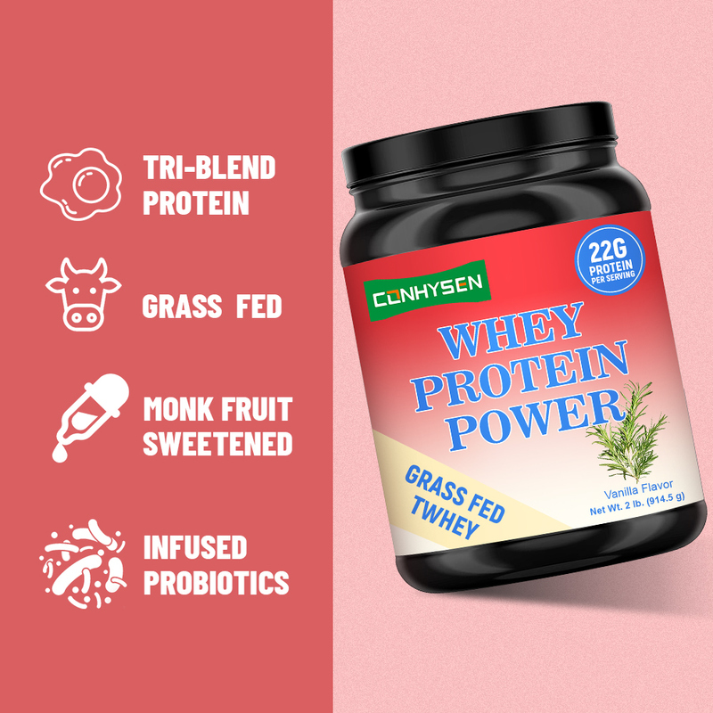 Whey Protein Power Grass Fed Tri Blend Protein Unterstützt Muskelwachstum Großhandel Custom
