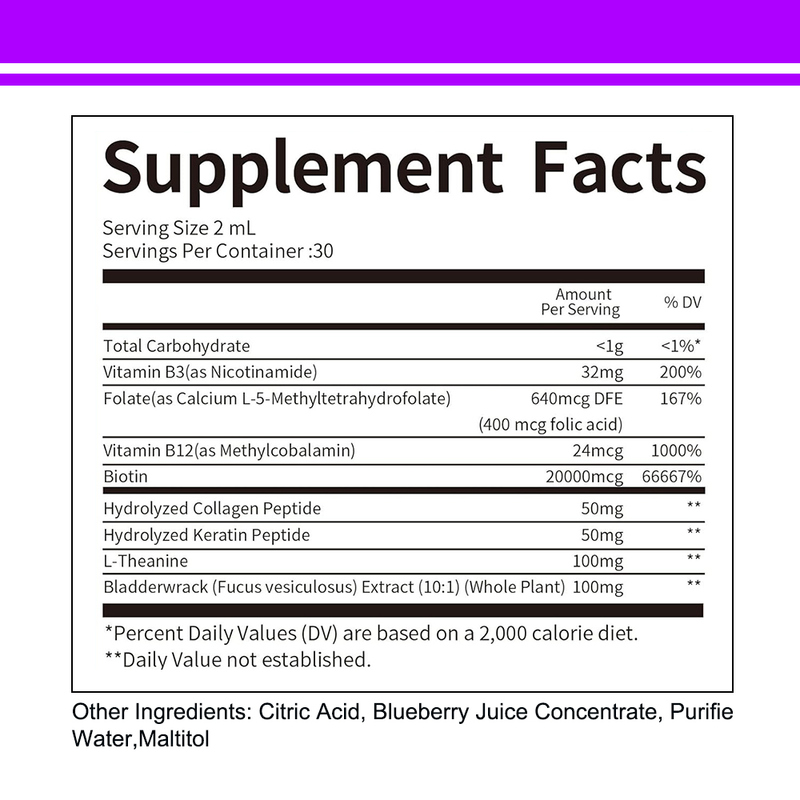 Biotin Complex Liquid Drops for Hair Skin Nail Care Support Health Wholesale Custom