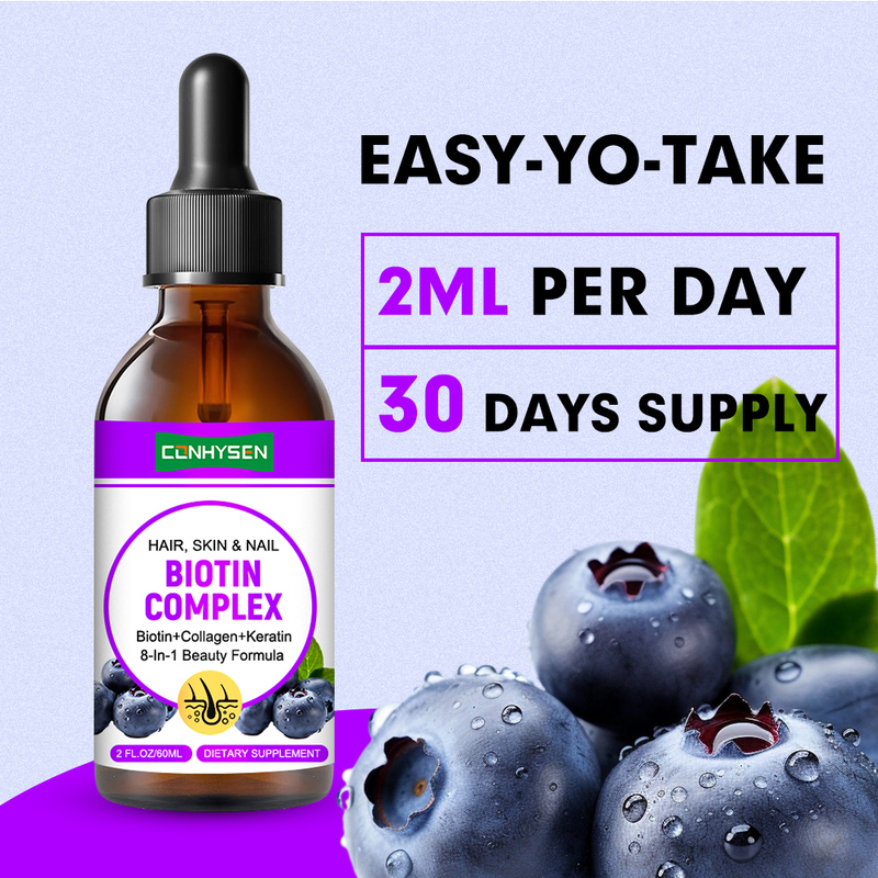 Biotin Complex Liquid Drops for Hair Skin Nail Care Support Health Wholesale Custom