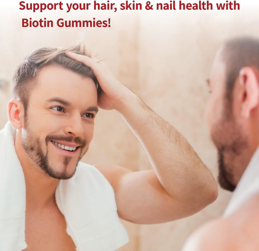 Vegane Biotin-Gummibärchen Großhandel Komplex Vitamine Mineralien für Haare Haut Nägel Gesundheit Fördert Keratinproduktion für Erwachsene Jugendliche