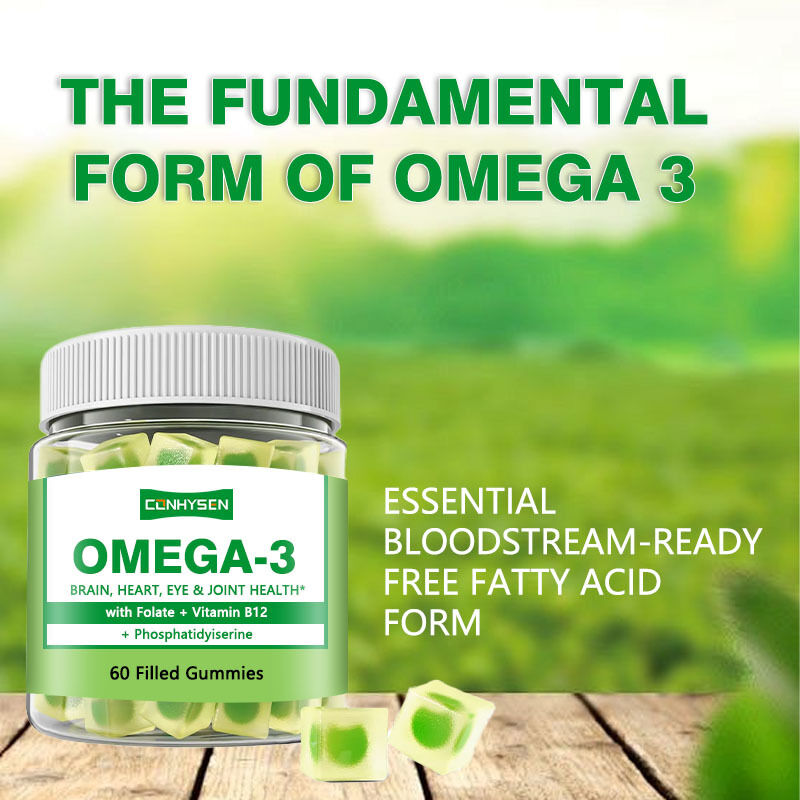 Bestseller Omega 3-6-9 Gummibärchen für Kinder und Erwachsene, Vitaminpräparat für Gehirn und Herz, DHA-Nahrungsergänzungsmittel für Teenager