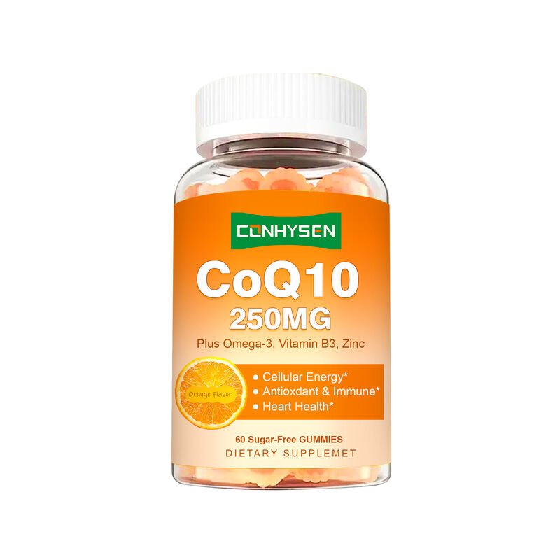 Vigo-COQ10-250mg Gefüllte Kaugummi mit Plus Omega-3 Vitamin B3 & Zink Coenzym Q10 Ergänzungen für Herzgesundheit Zellenergie