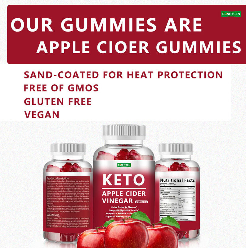 Hot Seller Private Label KETO Gummy Energy Fettverbrenner Schlankung Apfelcider Essig Keto Gummies KETO Gummies Null Zucker