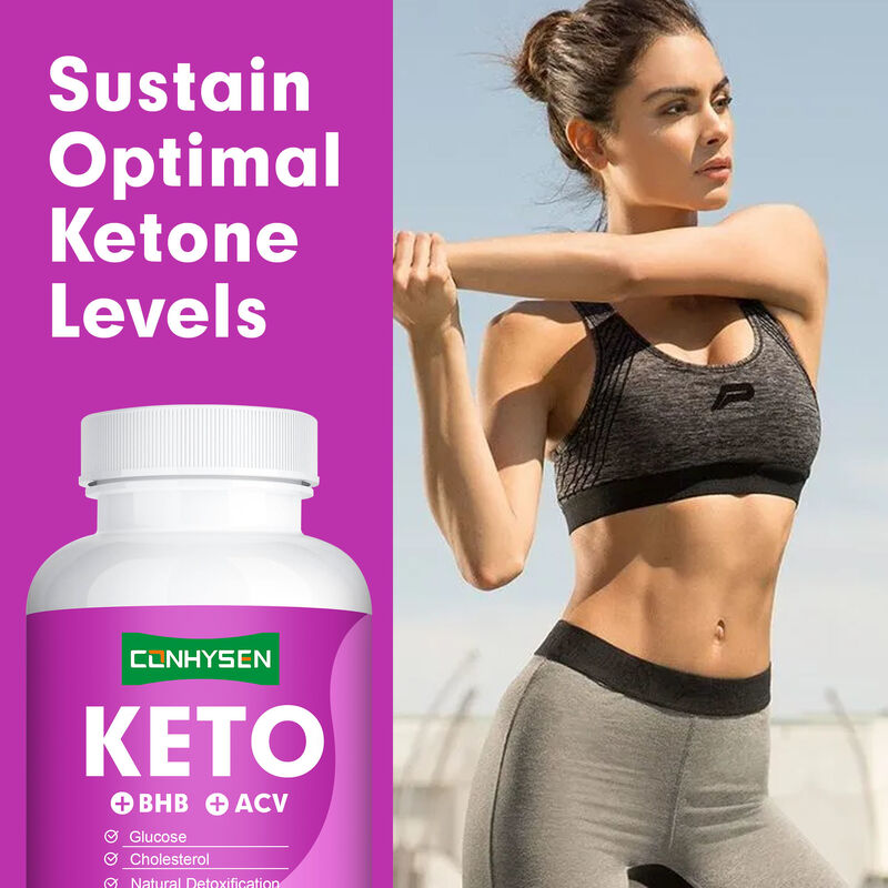 OEM ODM Keto-Kapseln Reich an BHB ACV Vitamine Zink Chrom Unterstützt Effiziente Stoffwechselaktivität Abnehmkapseln