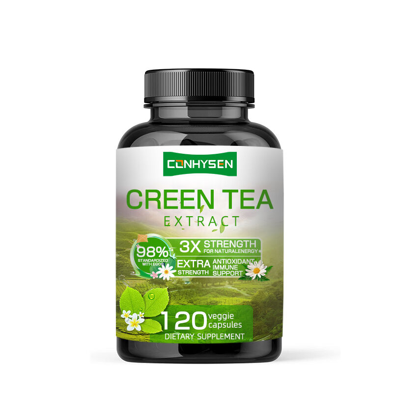 Private Label Grüner Tee Kapseln Reich an EGCG Ergänzung Antioxidans Immunförderung Gewichtsverlust Abnehmen Fettverbrenner Pille