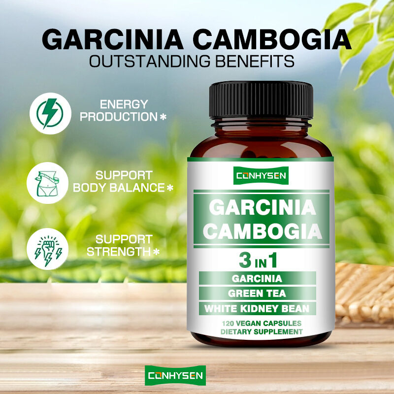 OEM Garcinia Cambogia Kapseln zur Unterstützung der Energieerzeugung Körpergleichgewicht Nahrungsfaser Kapsel Gewichtsverlust