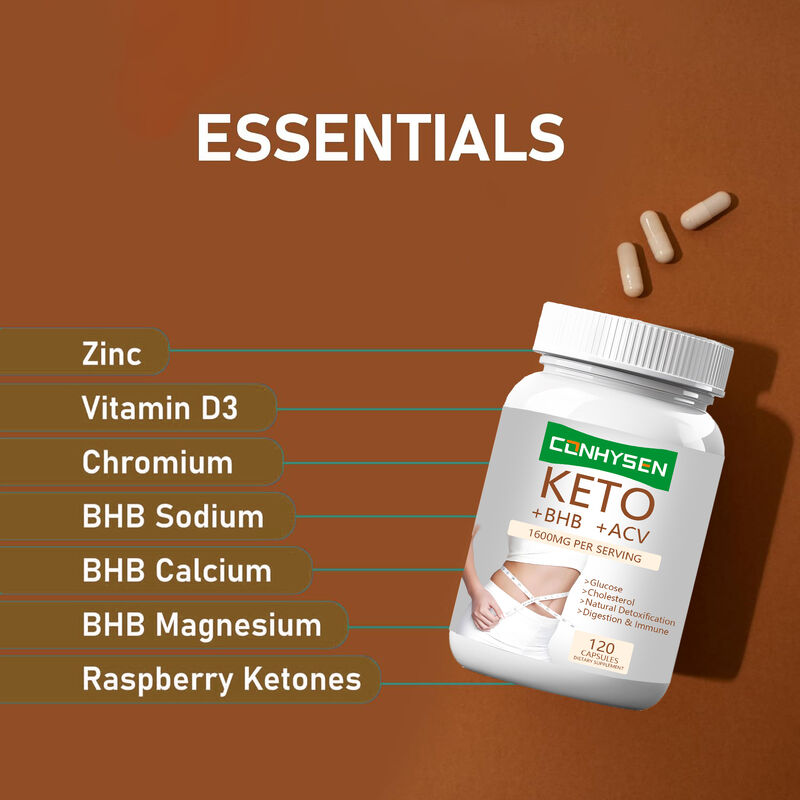 Private Label Keto+ACV+BHB Capsules with BHB & Apple Cider Vinegar for Weight Control Boost Energy Focus Fat Burner