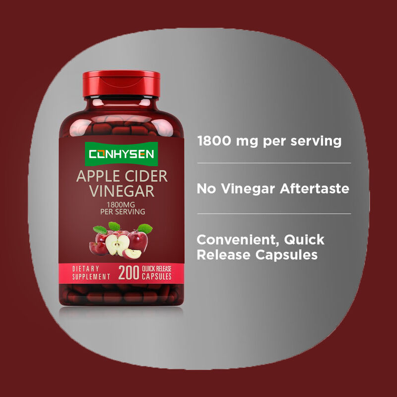 OEM/ODM ACV Nahrungsergänzungsmittel Unterstützung Verdauung & Entgiftung Gewichtsmanagement Apfelessig Kapseln für Männer Frauen
