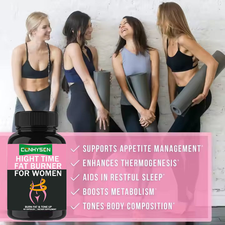 OEM/ODM Nacht-Fettverbrenner Weißer Bohnenextrakt Stoffwechsel anregen Frauen Muskelregeneration unterstützen Kapseln